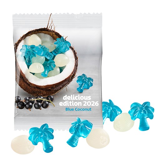 Gomm. f. au noix de coco bleu