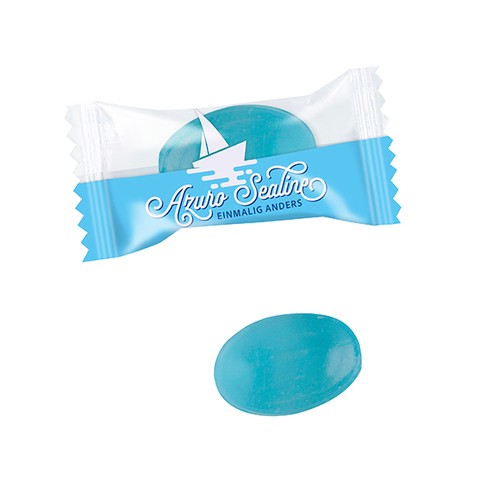 Bonbon bleu en flowpack