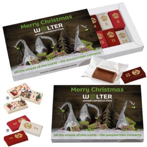Calendrier A. Coffret cadeau individuel, avec napolitains