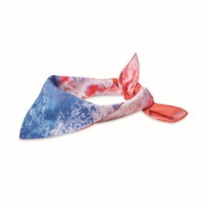 Bandana en polycoton en quadrichromie. 52x52cm