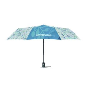 Imprimé sur toute la surface, parapluie pliable ouverture et fermeture auto.
