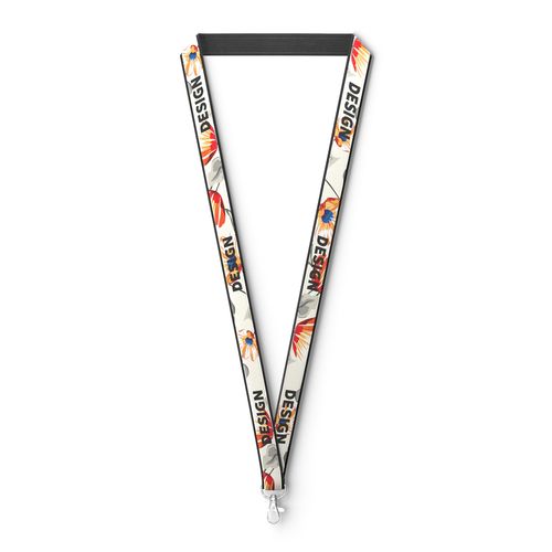 lanyard en polyester avec superposition de satin sublimé – Image 2