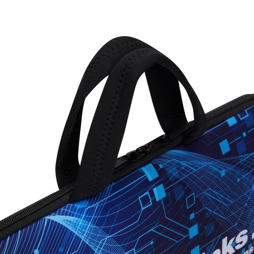 Pochette pour ordinateur portable en néoprène sublimé avec fermeture éclair et pochette pour trolley – Image 4