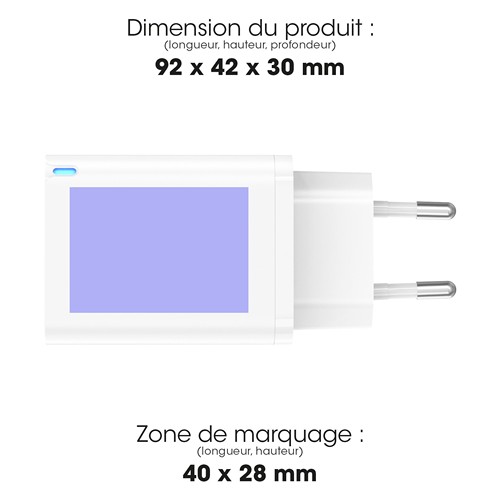 TSUKI - CHARGEUR SECTEUR GaN 45W 2 USB TYPE-C - BLANC – Image 2