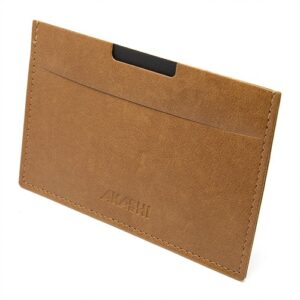 PORTE CARTE GRISE & DOCUMENTS EN SIMILI-CUIR LISSE MARRON