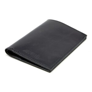 PORTEFEUILLE VERTICAL EN CUIR VERITABLE NOIR