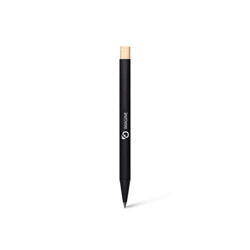NOCLIP 187AB - Porte mine noir avec push en bambou