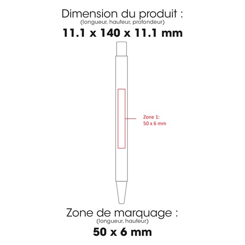 NOCLIP 187AB - Porte mine noir avec push en bambou – Image 2