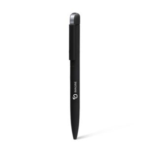 FOLK - Stylo à bille en acier inoxydable recyclé - Noir finition rubber