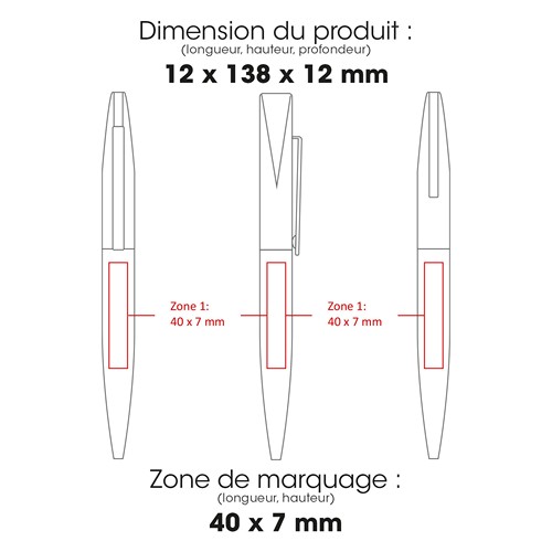 SIM - Stylo à bille à torsion en acier inoxydable recyclé – Image 2