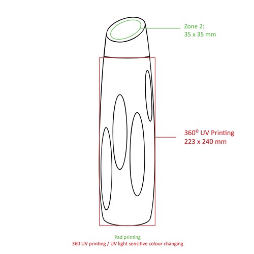 NAZARE 876XL - Bouteille en acier inoxydable recyclé à double paroi de 750 ml/25 oz – Image 2