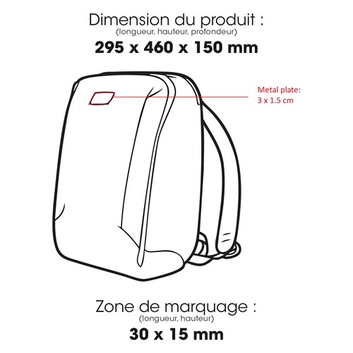 NAIA - sac à dos pour ordinateur professionnel Waste2Gear 20 L – Image 2