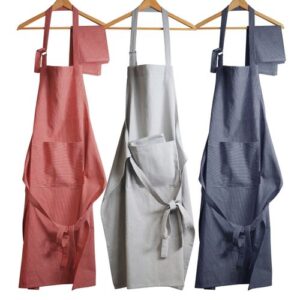 Set tablier et torchon coton bio 170g STRIPCOOK