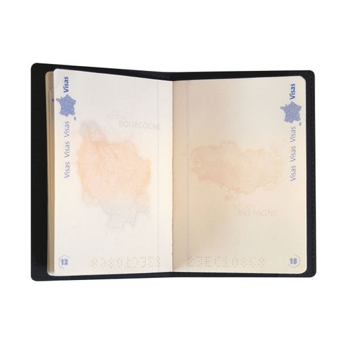 Porte-passeport cuir régénéré – Image 3