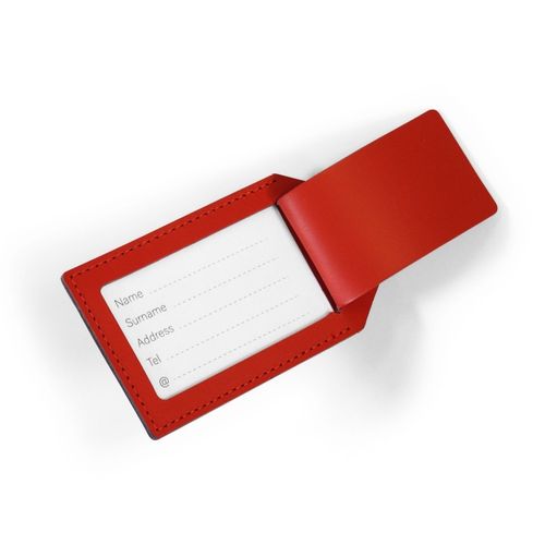 Porte-étiquette bagage cuir régénéré – Image 2
