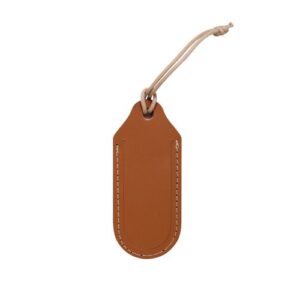 Porte-étiquette bagage cuir régénéré