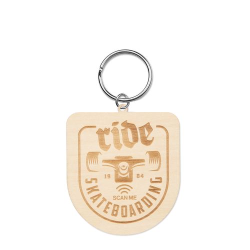Porte-clés en bois de forme personnalisée – Image 2