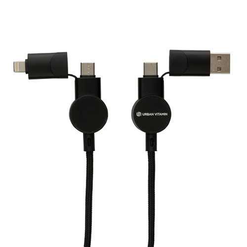 Câble Oakland 6-in-1 à charge 45W en plastique recyclé RCS – Image 2