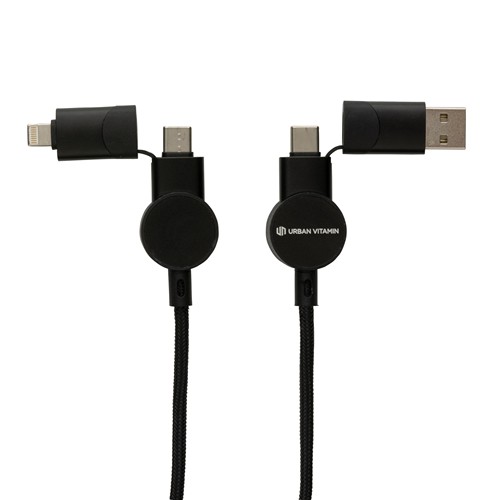Câble Oakland 6-in-1 à charge 45W en plastique recyclé RCS – Image 7