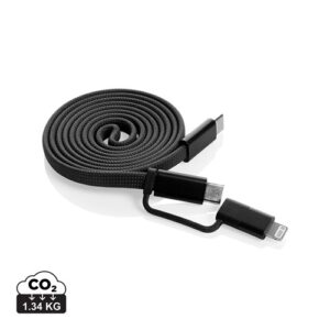 Câble magnétique 60W 2 en 1 Arc en PET RCS
