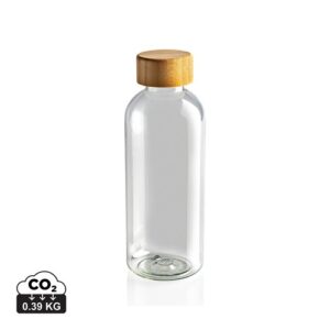 Bouteille 600ml en rPET RCS avec couvercle en bambou