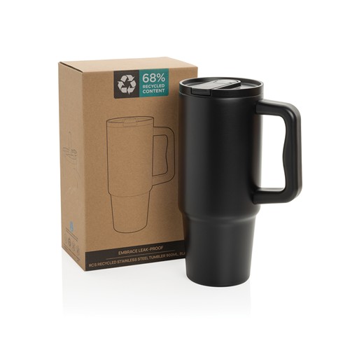 Mug 900ml étanche en acier inoxydable recyclé RCS Embrace – Image 3
