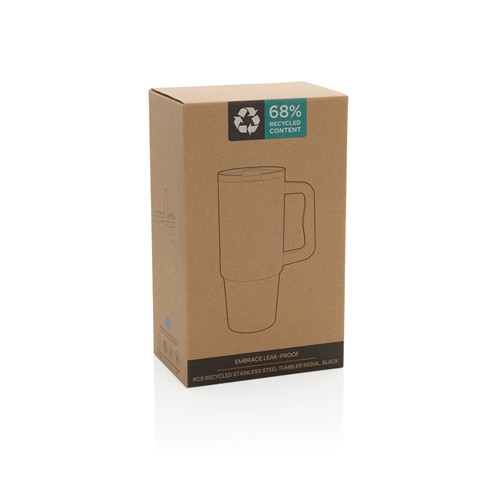Mug 900ml étanche en acier inoxydable recyclé RCS Embrace – Image 4