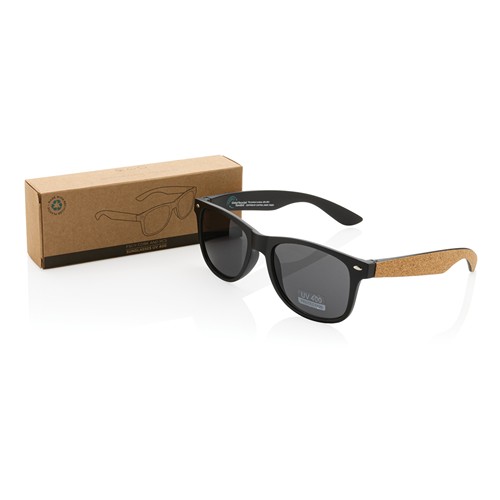 Lunettes de soleil en PC recyclé GRS avec liège – Image 7