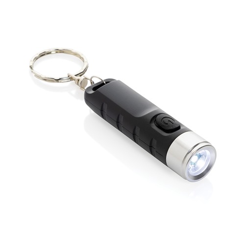 Porte-clés lampe torche charge USB en plastique RCS Globix – Image 2