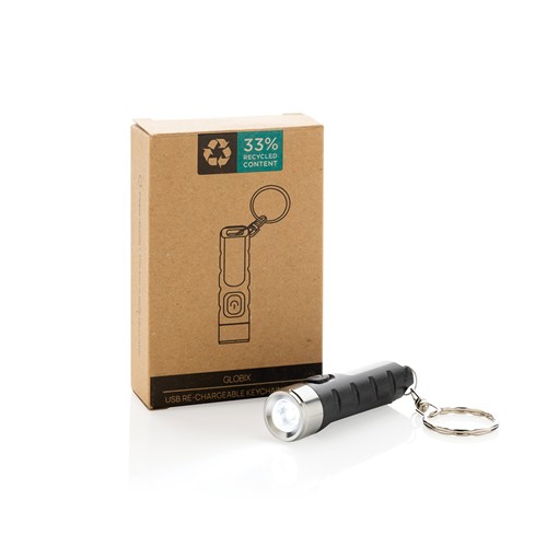 Porte-clés lampe torche charge USB en plastique RCS Globix – Image 8