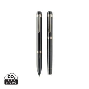 Coffret de stylos en acier recyclé Swiss Peak OSLO
