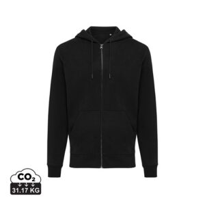 Sweat à capuche avec zip en coton recyclé IQONIQ Abisko