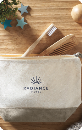 Trousse en coton personnalisée avec logo – bien-être et santé