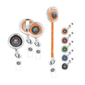 BADGE : PORTE-BADGES RETRACTABLE AVEC METRE RUBAN SOUPLE 1 m