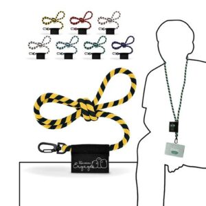 CORDON TOUR DE COU / LANYARD TUBULAIRE TISSEE 2 COULEURS