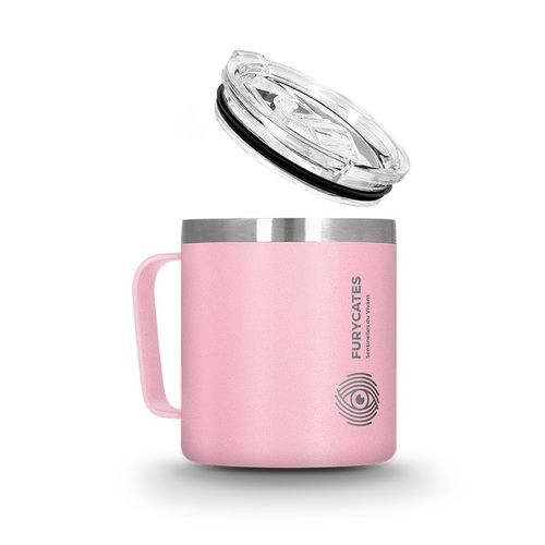 MUG ISOTHERME DOUBLE PAROI INOX AVEC COUVERCLE – Image 3