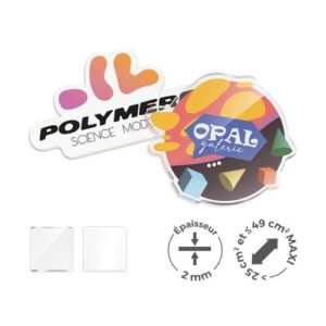 PMMA EP.2 mm SUR MESURE ENTRE 25 ET 49 cm2 MAXI