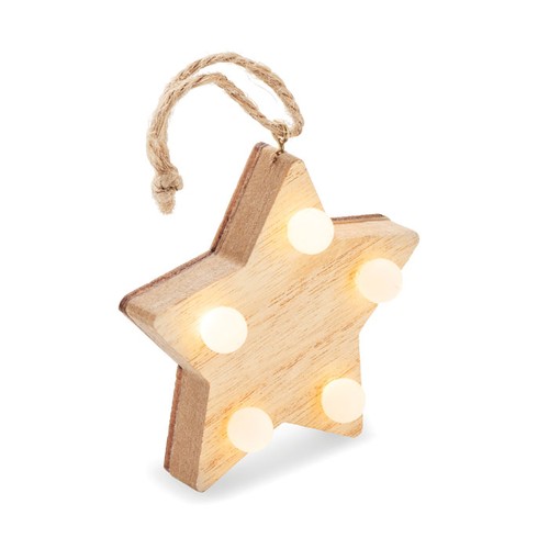 LALIE Étoile en bois avec lumières – Image 3