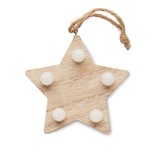 LALIE Étoile en bois avec lumières – Image 4