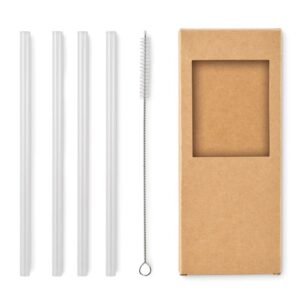 GLAW 4 pailles verre réutilisables
