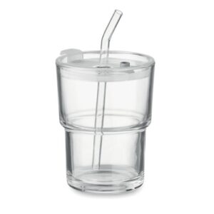 SIP Gobelet verre et paille 400ml