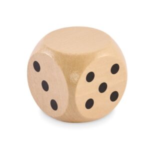 DADO Dés en bois Schima de 5cm dia