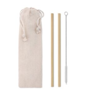 NATURAL STRAW Paille bambou avec brosse.