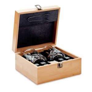 INVERNESS Set whisky avec boîte bambou
