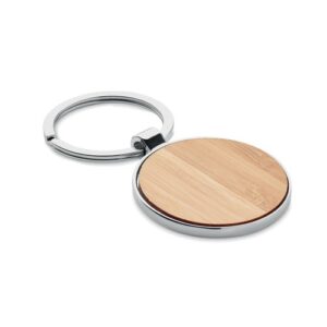 BALLARAT Porte-clés rond métal bambou